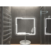 Зеркало в ванную комнату с подсветкой Лавелло 90х90 см